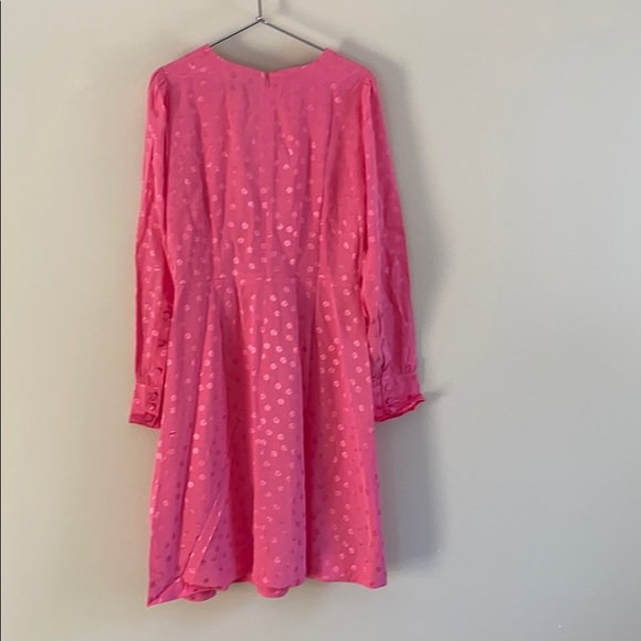 Lk NEW JCREW spring shift Mother's Day spring dress pink w/dots size 6 tall - Picture 5 of 8